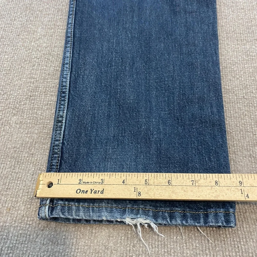 Levis 514 Jeans Mens 38x30 Hemmed Blue Straight Leg Classic Cotton Denim Pants